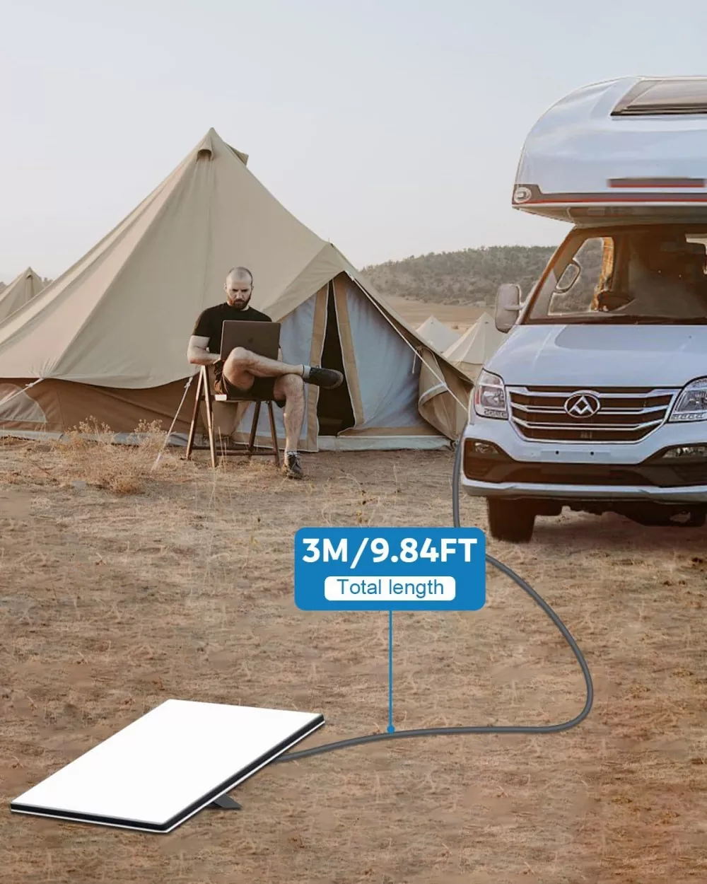 3-in-1 Starlink DC to USB-C Car Charger Cable